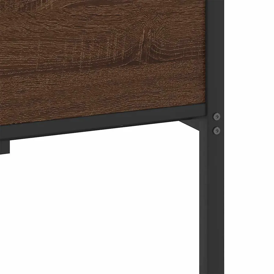 Cadre de lit sans matelas chêne marron 107x203 cm - 10