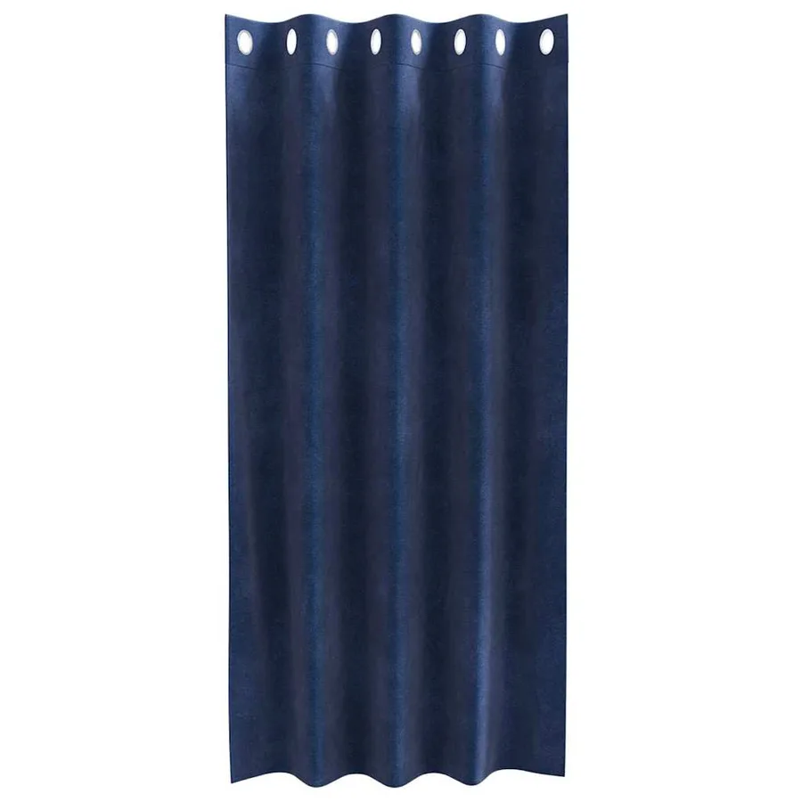 Rideaux occultants 2 pcs Bleu foncé 140 x 175 cm Velours - 4