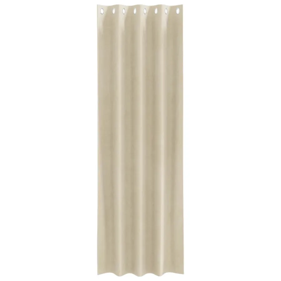 Rideaux occultants 2 pcs Crème 140 x 225 cm Velours - 4