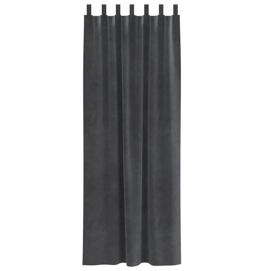 Rideaux occultants 2 pcs Gris clair 140 x 225 cm Velours - 4