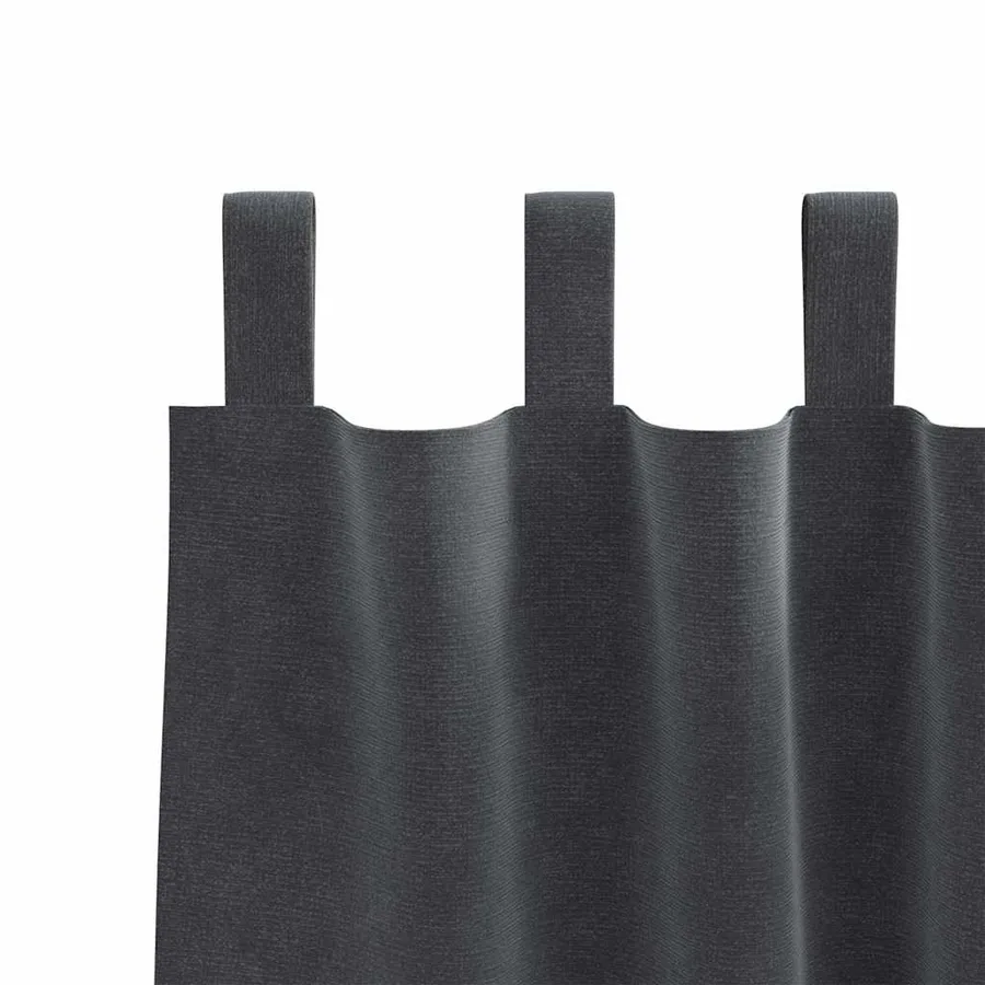 Rideaux occultants 2 pcs Gris clair 140 x 225 cm Velours - 5