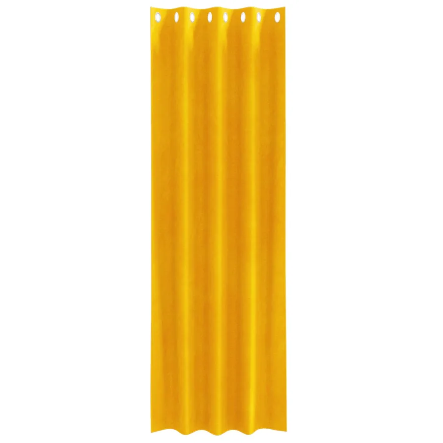 Rideaux occultants 2 pcs Jaune moutarde 140 x 245 cm Velours - 5