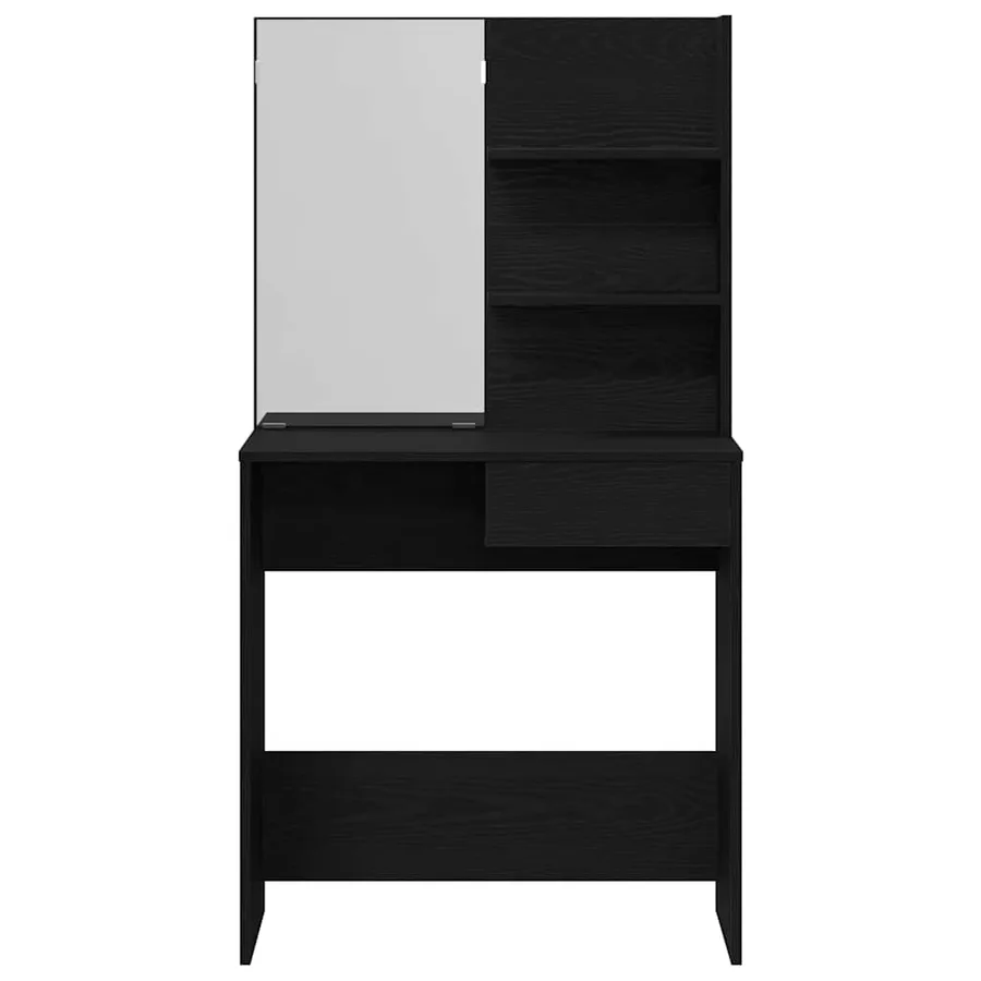 Table de Toilette avec tiroir Chêne noir 74,5 x 40 x 141 cm - 7