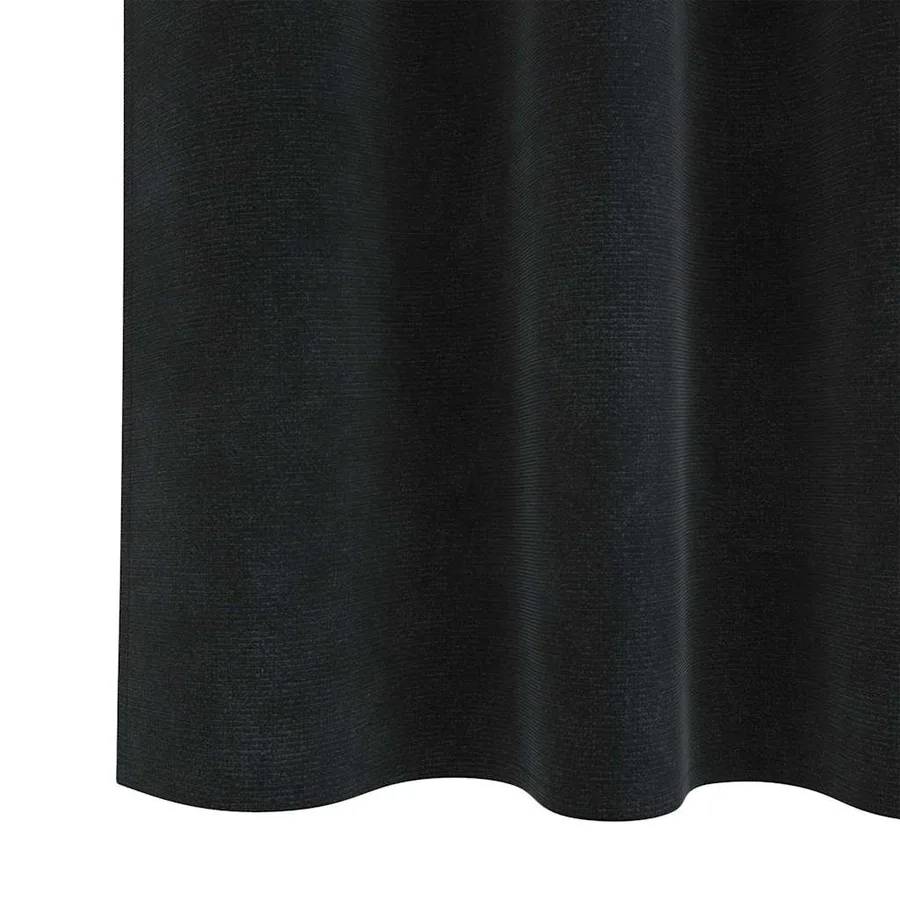 Rideaux occultants 2 pcs Noir 140 x 140 cm Velours - 6