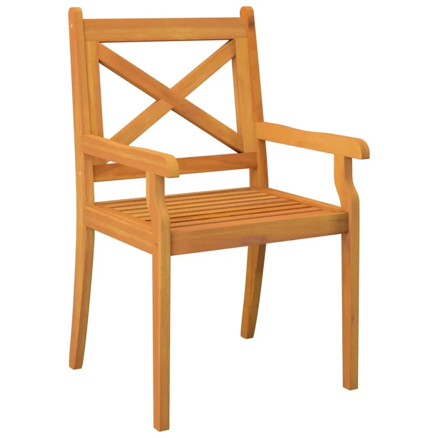 Chaises à manger d'extérieur lot de 6 Bois d'acacia massif - 3