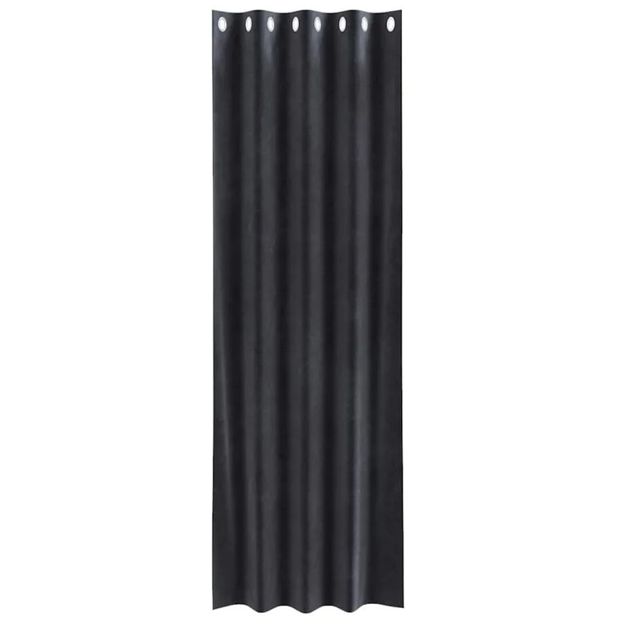 Rideaux occultants 2 pcs Gris foncé 140 x 260 cm Velours - 4