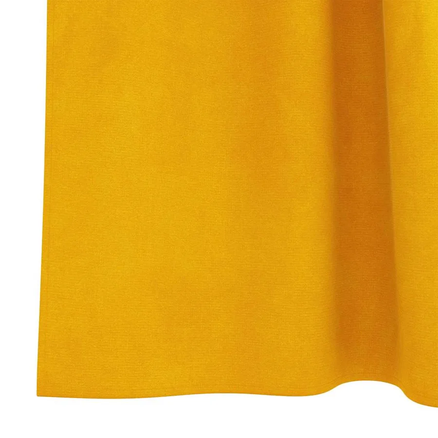 Rideaux occultants 2 pcs Jaune moutarde 140 x 140 cm Velours - 6
