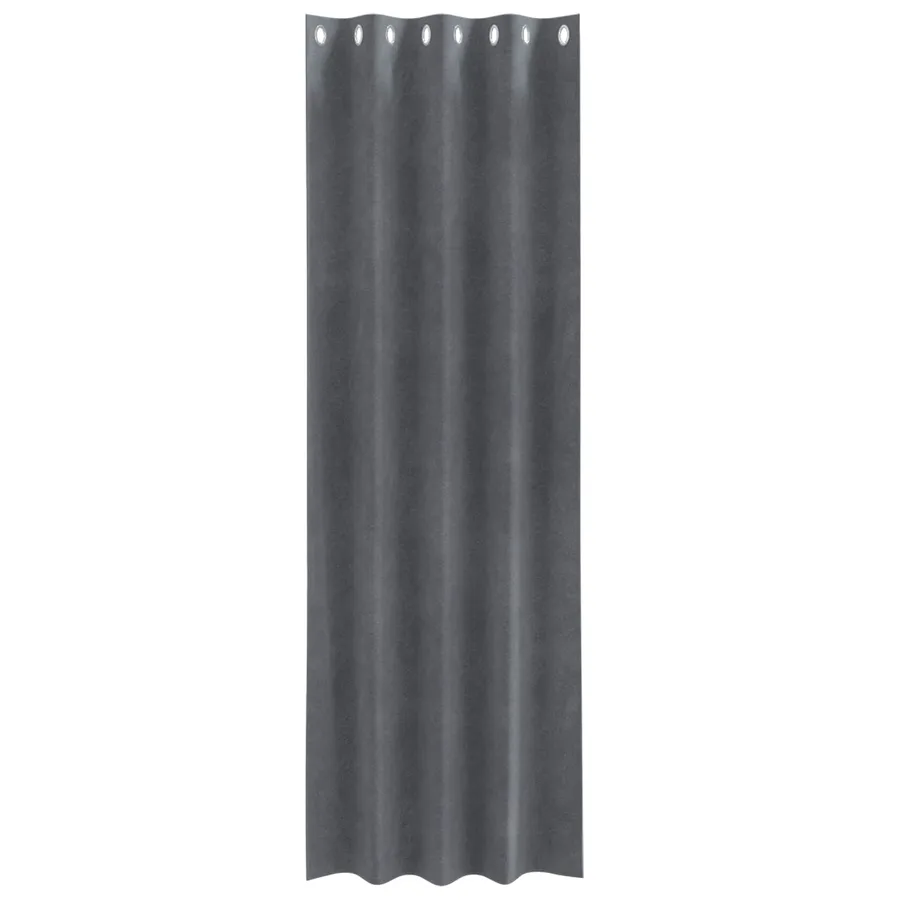 Rideaux occultants 2 pcs Gris clair 140 x 245 cm Velours - 4