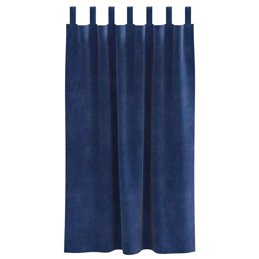 Rideaux occultants 2 pcs Bleu foncé 140 x 175 cm Velours - 4