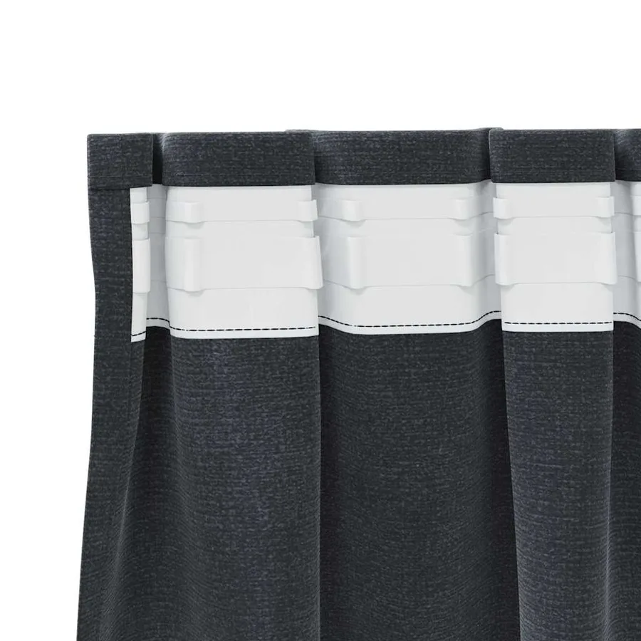 Rideaux occultants 2 pcs Gris clair 140 x 175 cm Velours - 5