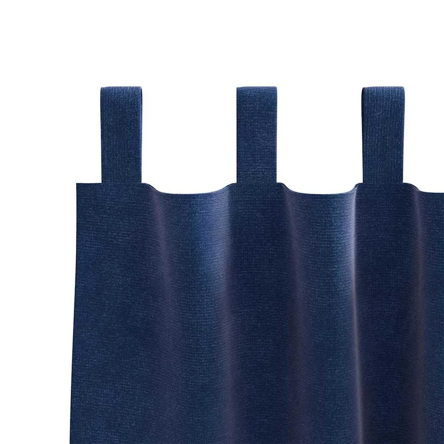 Rideaux occultants 2 pcs Bleu foncé 140 x 245 cm Velours - 5