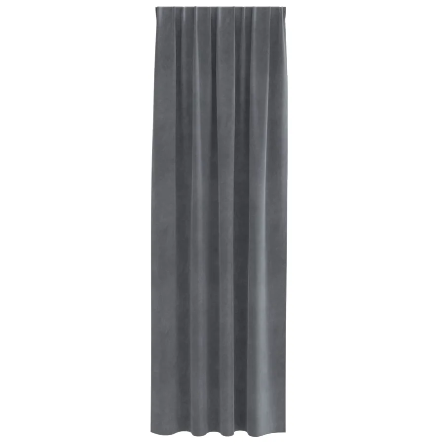 Rideaux occultants 2 pcs Gris clair 140 x 225 cm Velours - 4