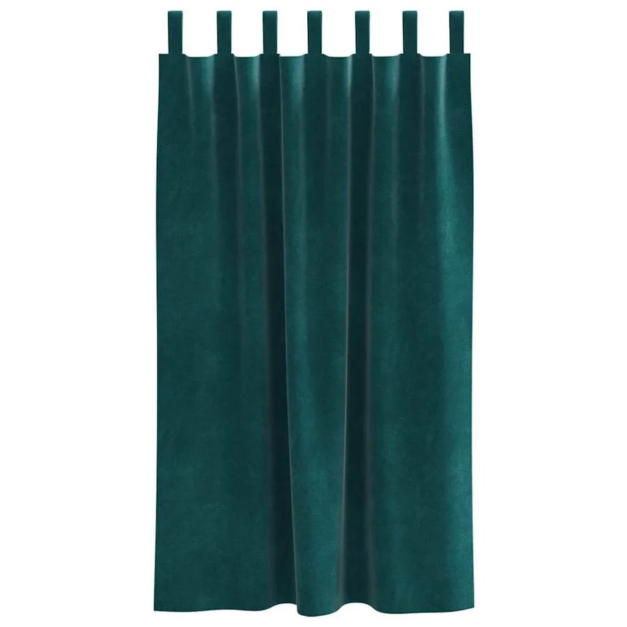 Rideaux occultants 2 pcs Vert foncé 140 x 175 cm Velours - 4
