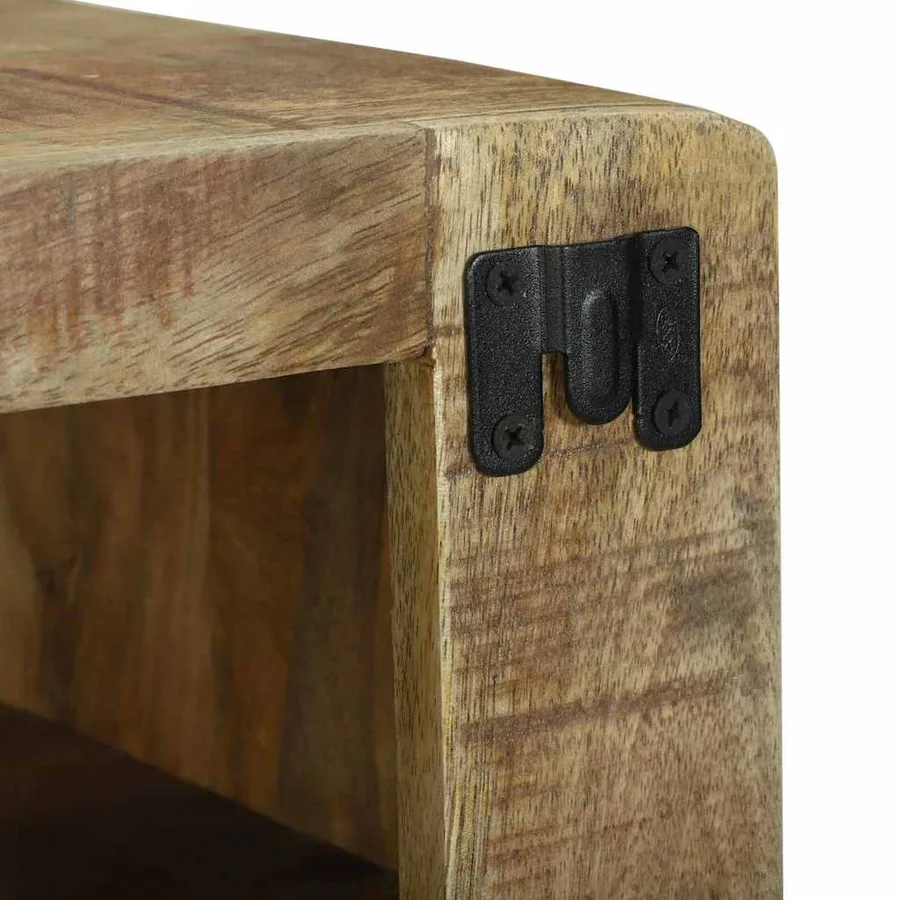 Meuble TV Marron 60 x 32 x 36 cm Bois de manguier massif - 7