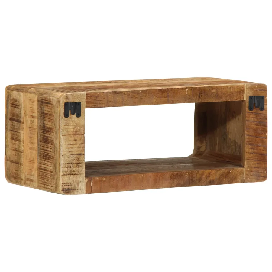 TV Wall Cabinet 60x30x25 cm Solid Wood Rough Mango - Untranslated - 4