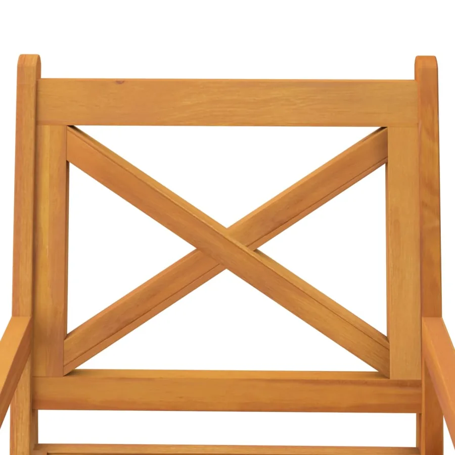 Chaises à manger d'extérieur lot de 3 Bois d'acacia massif - 7