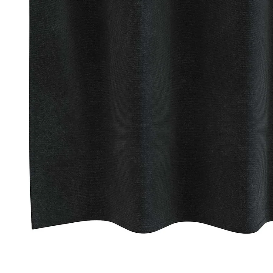 Rideaux occultants 2 pcs Noir 140 x 140 cm Velours - 6