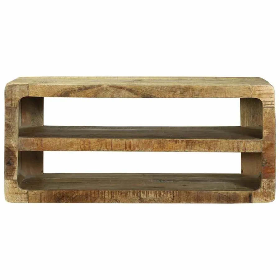 Meuble TV Marron 80 x 32 x 36 cm Bois de manguier massif - 3