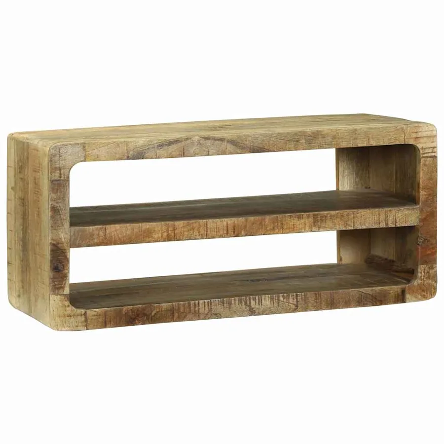 Meuble TV Marron 80 x 32 x 36 cm Bois de manguier massif - 6