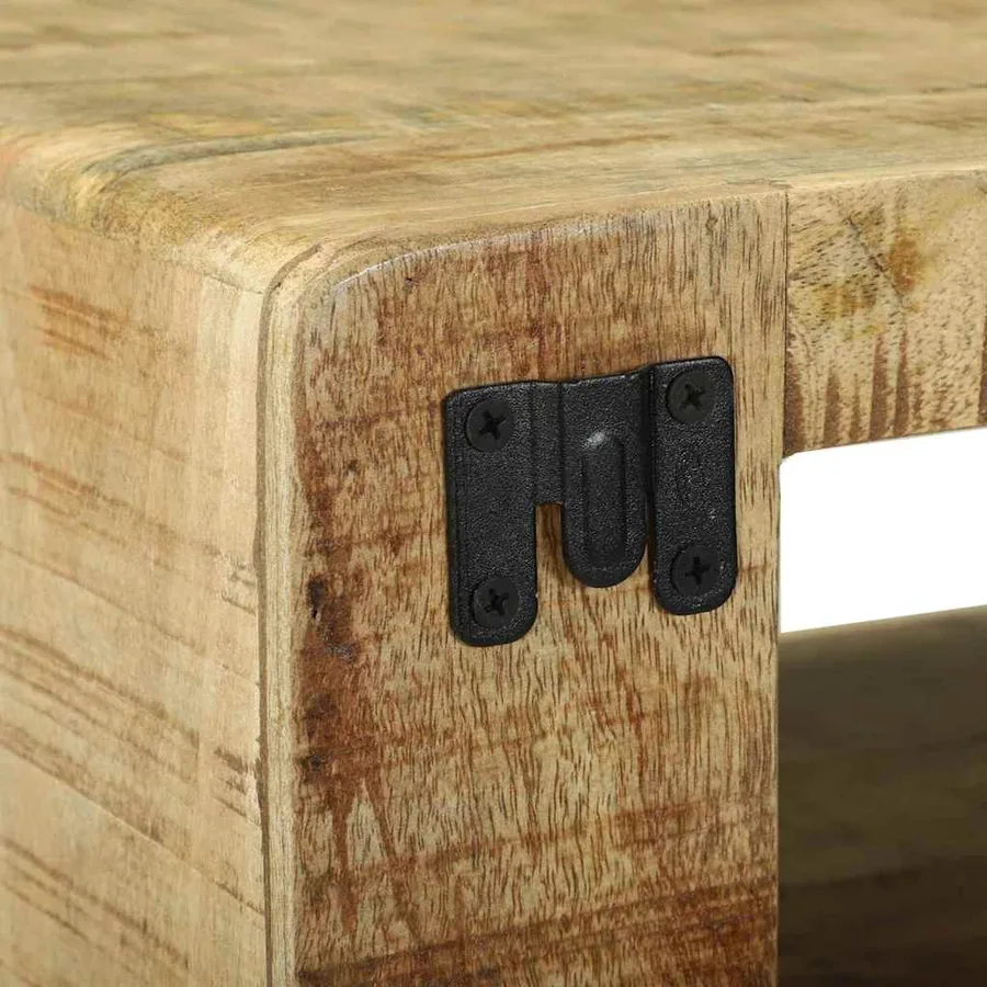 Meuble TV Marron 80 x 32 x 36 cm Bois de manguier massif - 7