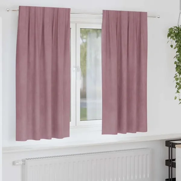 Rideaux occultants 2 pcs Rose foncé 140 x 175 cm Velours