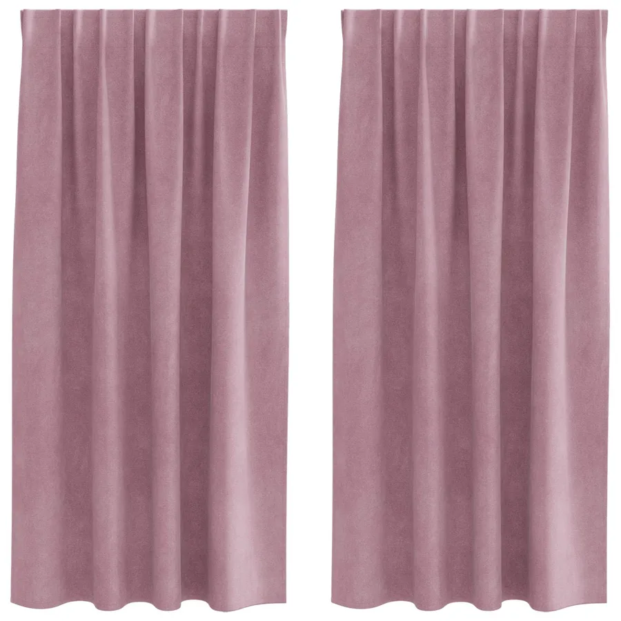 Rideaux occultants 2 pcs Rose foncé 140 x 175 cm Velours - 2