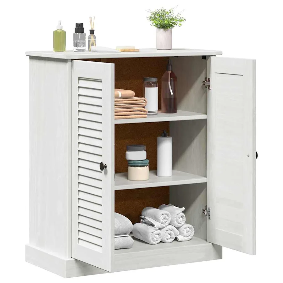 Armoire de salle de bain avec porte VIGO Blanc et Blanc Antique - 3