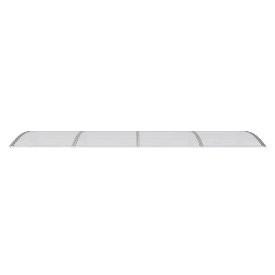 Auvent de porte gris 350 x 100 cm en polycarbonate - 4