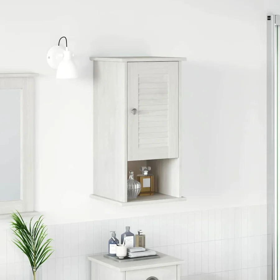 Armoire de salle de bain avec porte VIGO Blanc et Blanc Antique