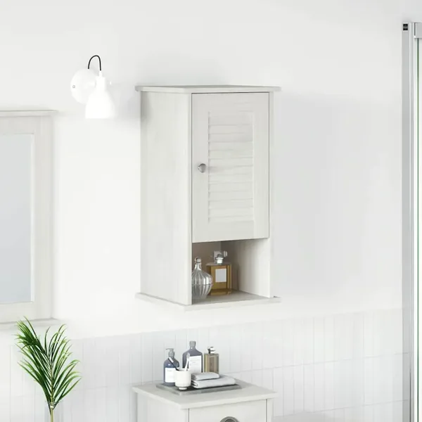 Armoire de salle de bain avec porte VIGO Blanc et Blanc Antique
