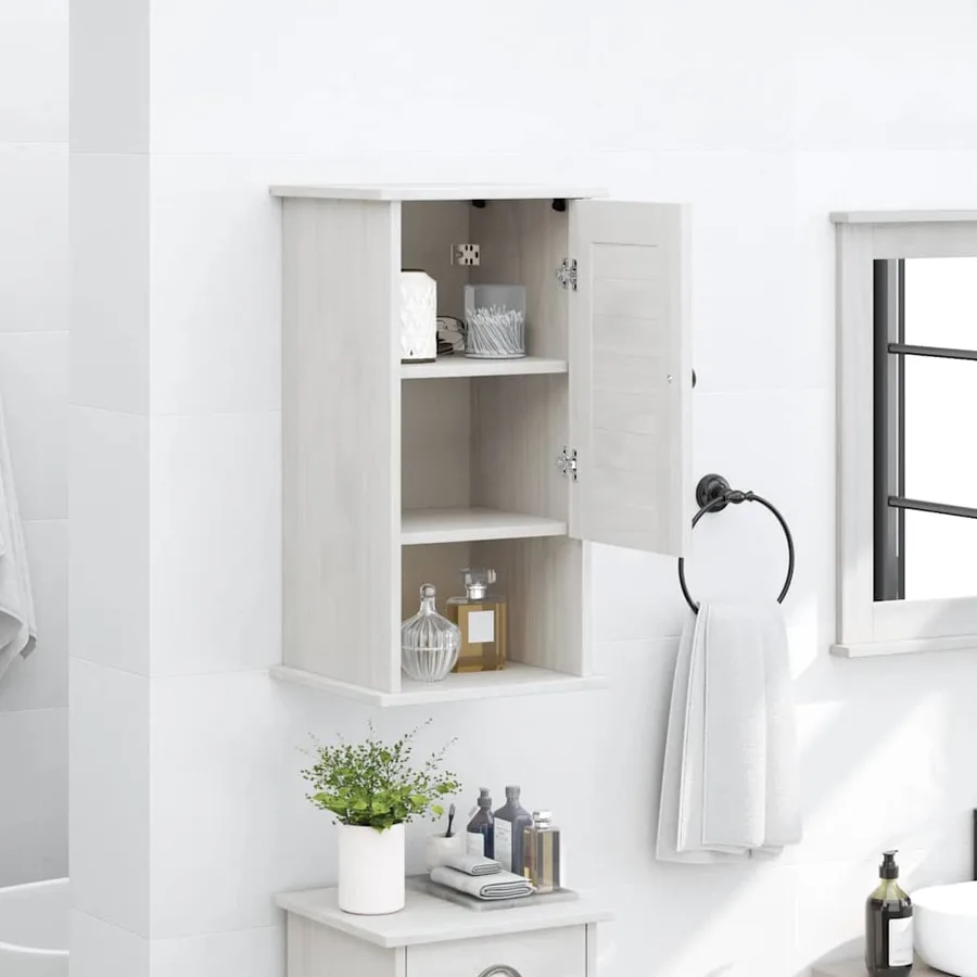 Armoire de salle de bain avec porte VIGO Blanc et Blanc Antique - 4