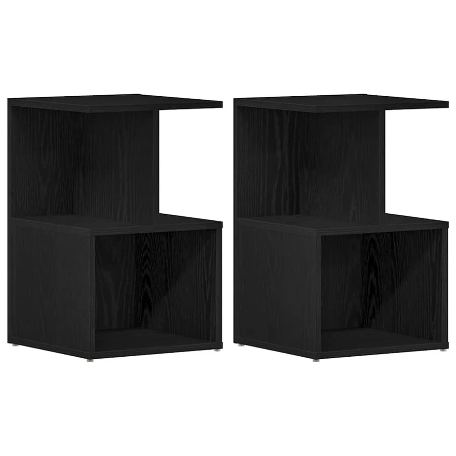 Cabinet de chevet 2 pcs Chêne noir 35 x 35 x 55 cm - 2