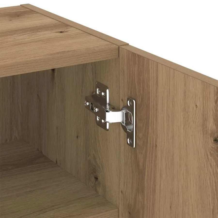 Meuble TV 4 pcs chêne artisanal Bois d'ingénierie - 16