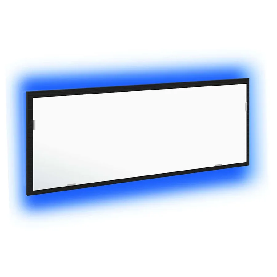 Miroir de salle de bain LED Chêne noir 100 x 8,5 x 37 cm Verre - 2