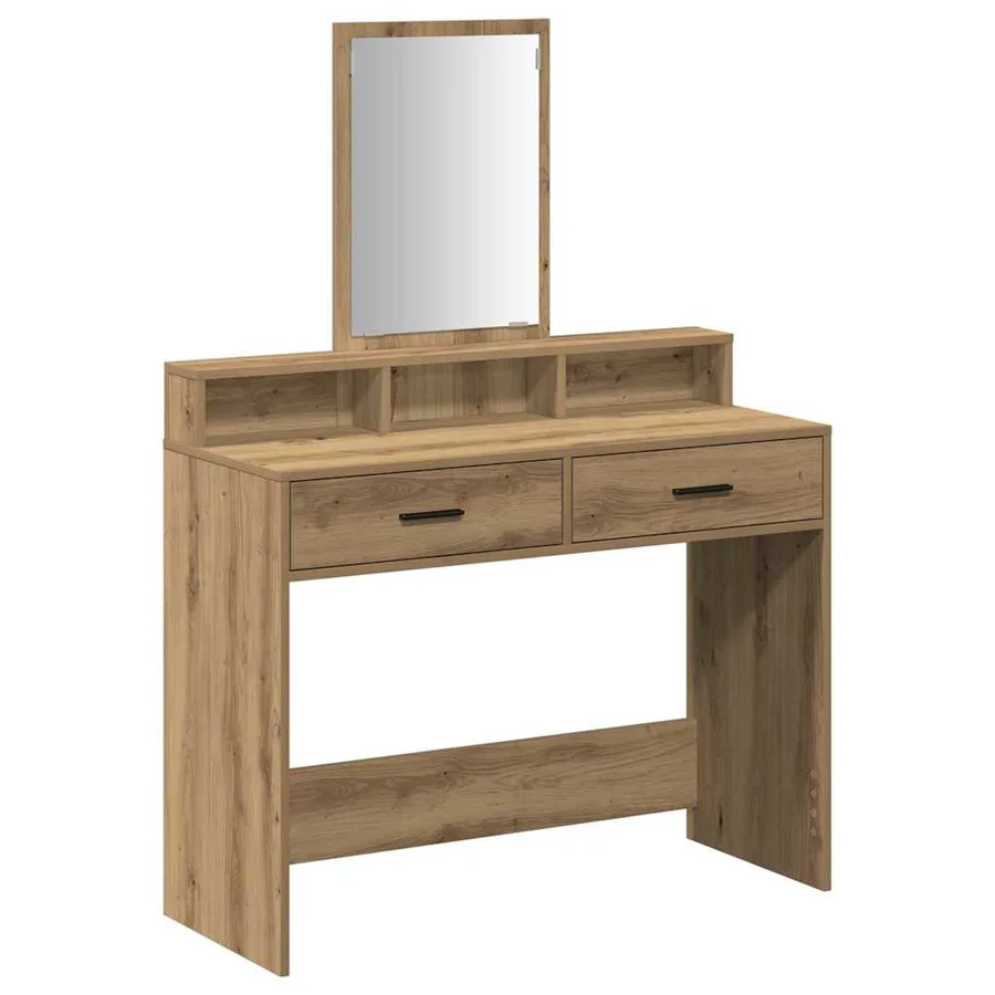 Table de Toilette Chêne artisanal 100 x 41 x 140 cm - 2
