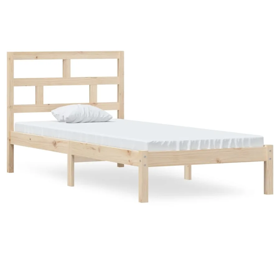 Cadre de lit sans matelas bois massif 90x200 cm - 2