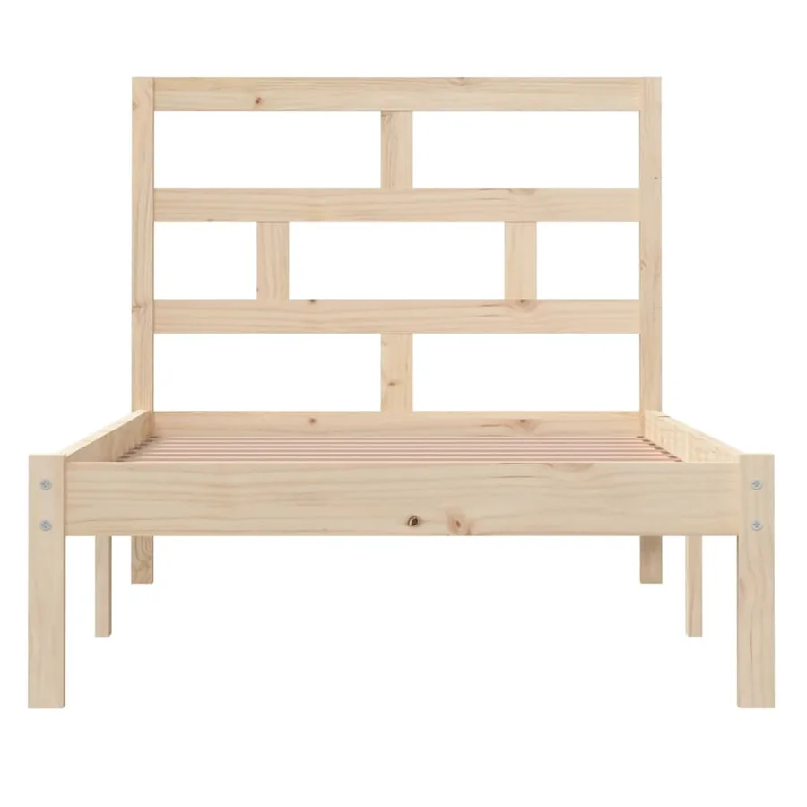 Cadre de lit sans matelas bois massif 90x200 cm - 4