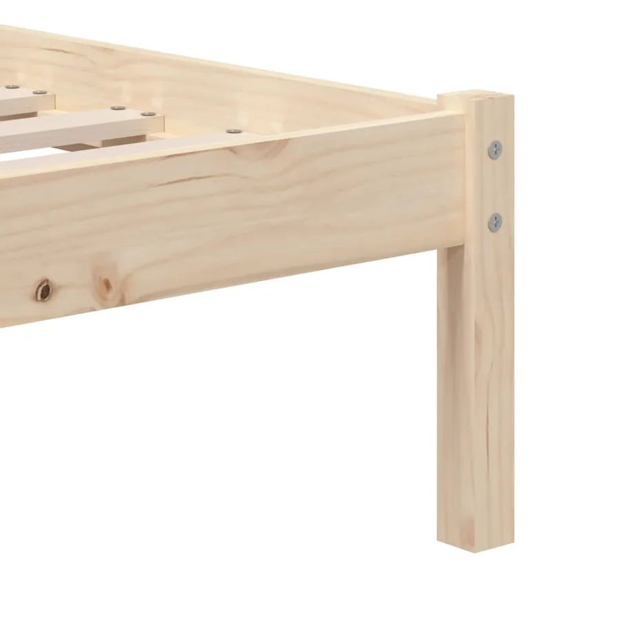 Cadre de lit sans matelas bois massif 90x200 cm - 6
