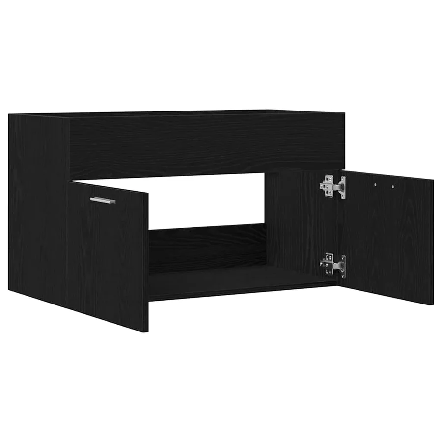 Armoire d'évier Chêne noir 38,5 x 100 x 46 cm Bois d'ingénierie - 5