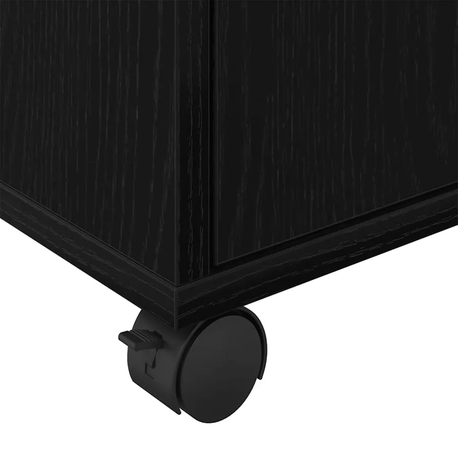 Cabinet roulant Chêne noir 45 x 38 x 54 cm Bois d'ingénierie - 10