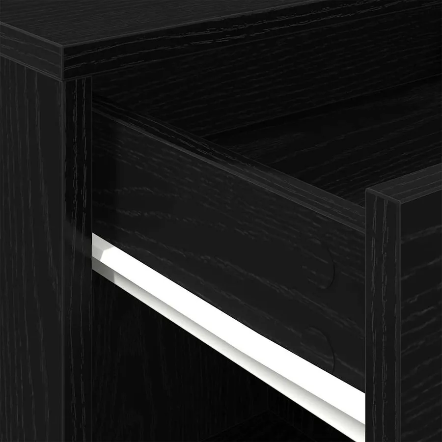 Cabinet roulant Chêne noir 45 x 38 x 54 cm Bois d'ingénierie - 9