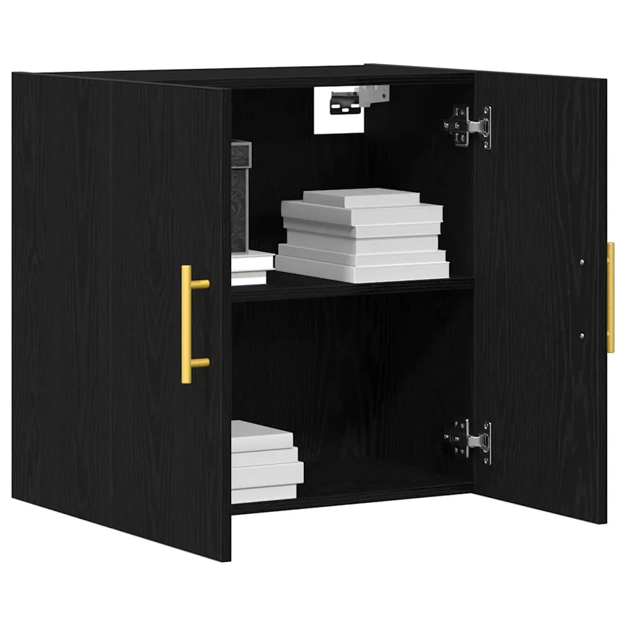 Meuble mural Chêne noir 60 x 31 x 70 cm Bois d'ingénierie - 3
