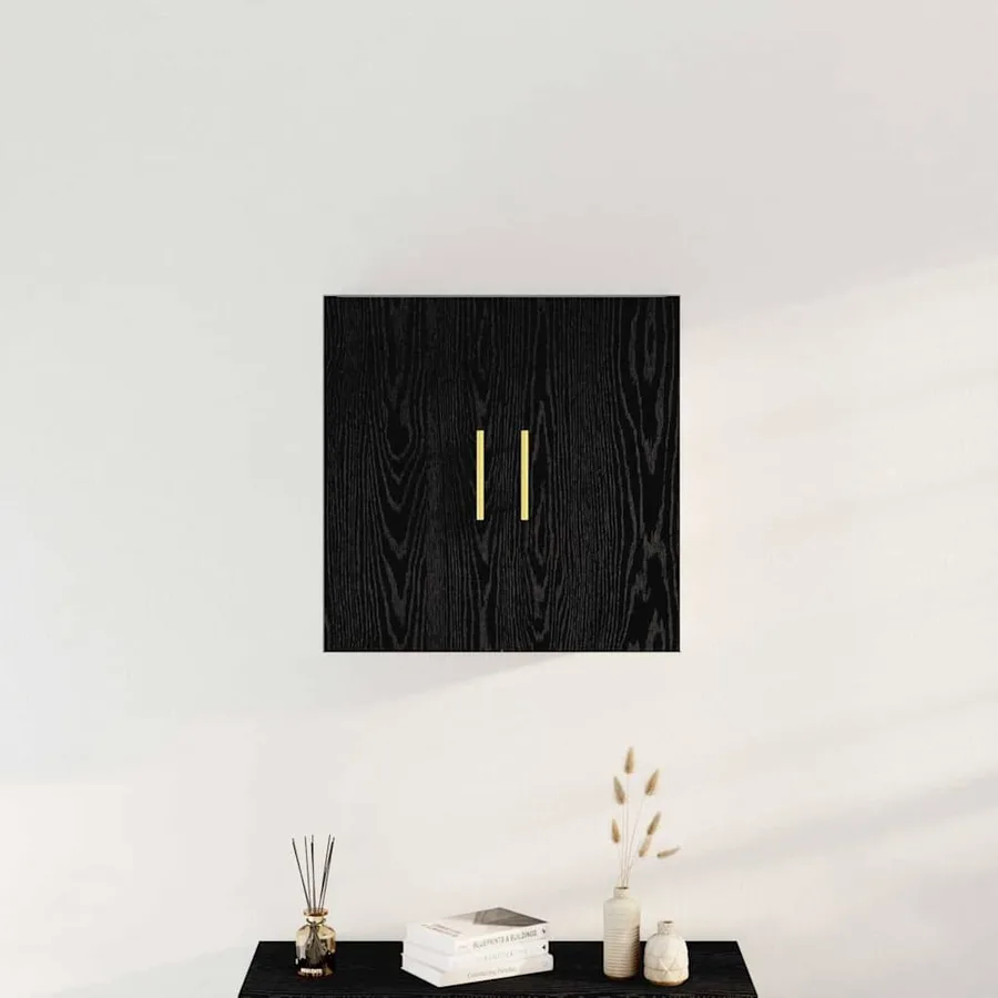 Meuble mural Chêne noir 60 x 31 x 70 cm Bois d'ingénierie - 4