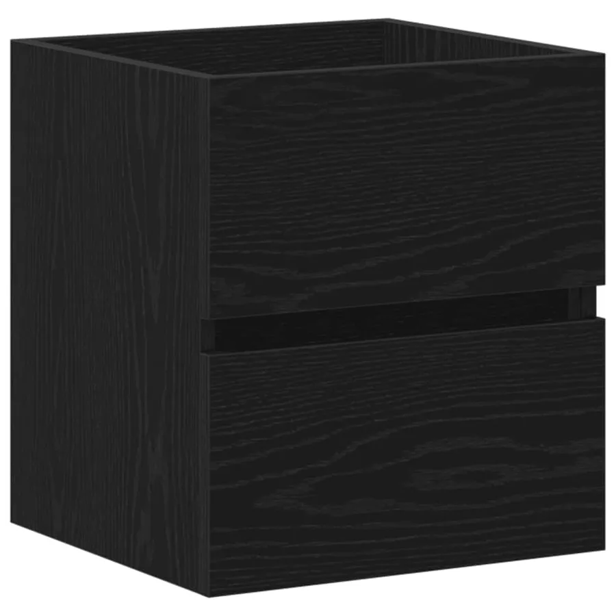Meuble sous-vasque de salle de bain en chêne noir 41 x 38,5 x 45 cm bois d'ingénierie - 2
