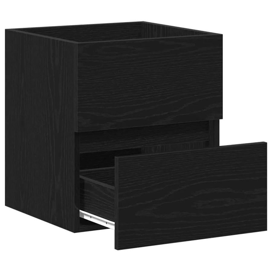 Meuble sous-vasque de salle de bain en chêne noir 41 x 38,5 x 45 cm bois d'ingénierie - 5