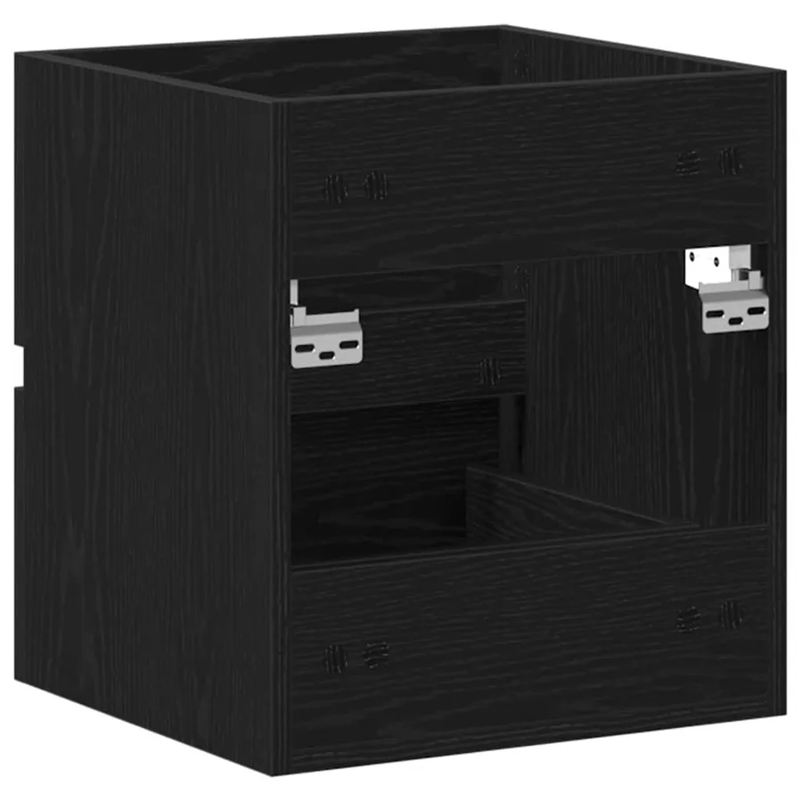 Meuble sous-vasque de salle de bain en chêne noir 41 x 38,5 x 45 cm bois d'ingénierie - 8