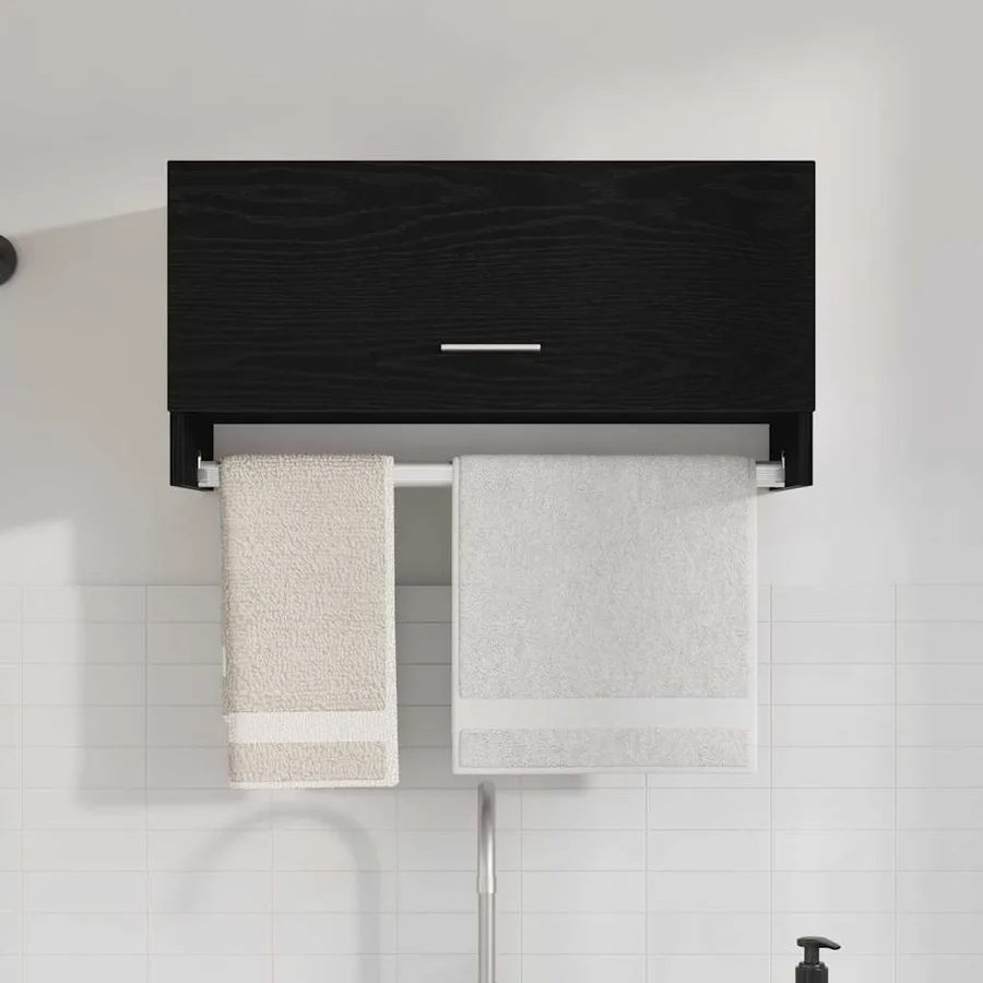 Armoire Chêne noir 70 x 32,5 x 35 cm Bois d'ingénierie - 5