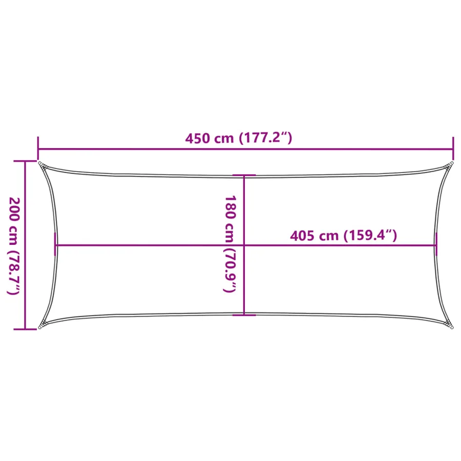 Voile d'ombrage 160 g/m² Beige 2x4,5 m PEHD - 10