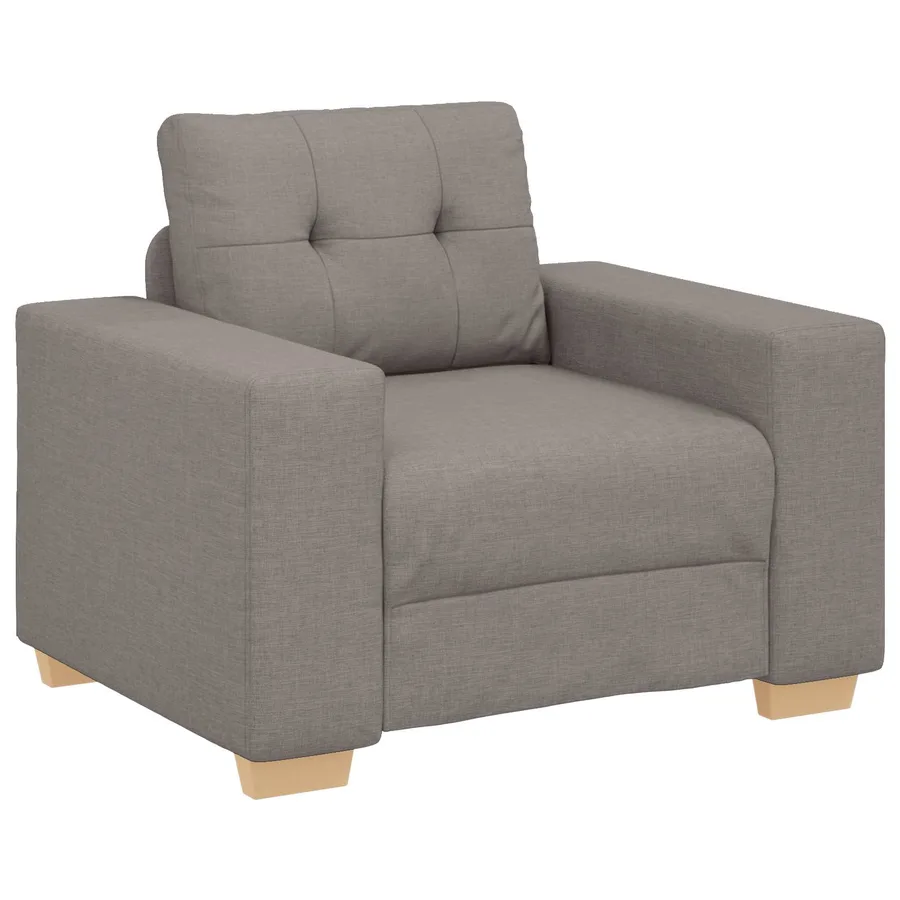Canapé 3 pcs Taupe 221 x 80 x 80 cm Tissu en lin mélangé - 4