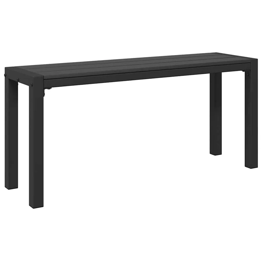 Banc de jardin Noir 100 x 28 x 45cm Acier - 2